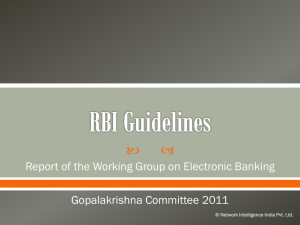 Reserved Bank of India (RBI) Gopalakrishna Committee Report on IT