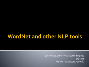 WordNet and other NLP tools