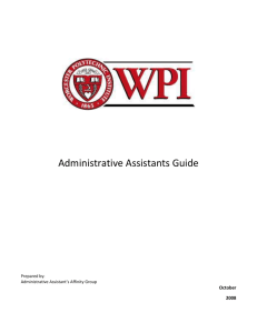 Administrative Services - Worcester Polytechnic Institute