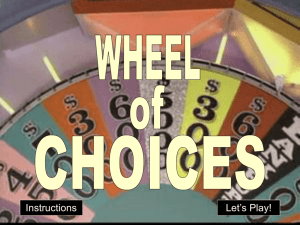 Dolores Sawka Wheel of Choices! whole answers only game