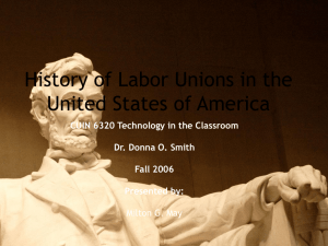 History of Labor Unions
