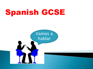 GCSE yr10 Spanish information for parents and students