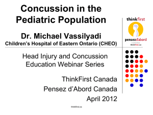 Outline for a Concussion Presentation for Teens