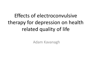Effects of electroconvulsive therapy for depression on health related