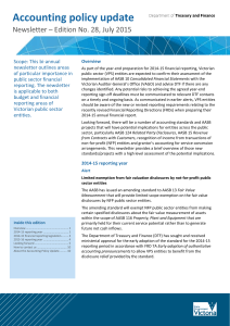 Accounting policy update - Issue No. 28 - July 2015