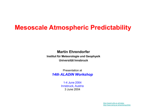 Mesoscale atmospheric predictability