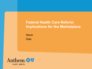 Federal Health Care Reform