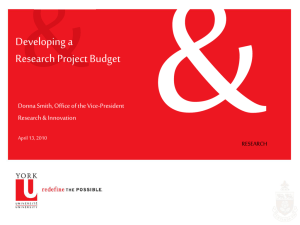 Developing a Research Budget