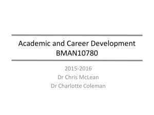 Introduction to Academic and Career Development Course