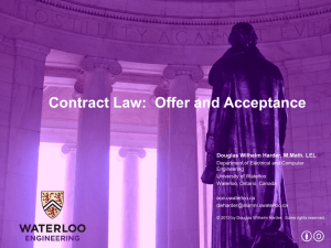 Offer and Acceptance - Electrical and Computer Engineering