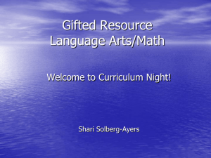 Gifted Resource Language Arts