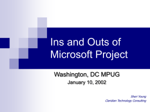 Ins and Outs of Microsoft Project