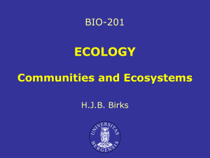 Species abundance, diversity, and community ecology
