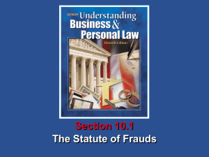 Understanding Business and Personal Law The Statute