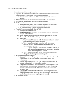 ACCOUNTING MIDTERM OUTLINE Generally Accepted Accounting