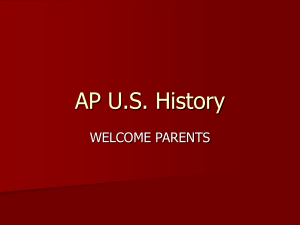 AP US History - Boerne Independent School District