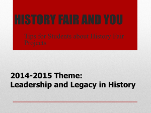 HISTORY FAIR AND YOU