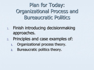 Organizational process theory - Political Science, Department of