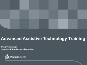 Advance assistive technology learning and development Trevor