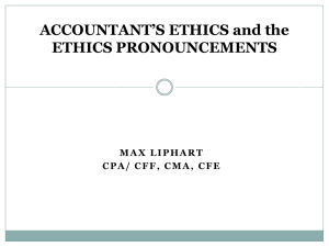 aicpa ethics pronouncements - Cal State LA
