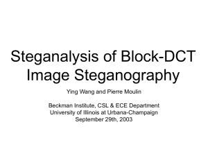Steganalysis of Block-DCT Image Steganography