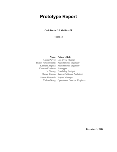 Prototype Report - Software Engineering II