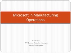 Microsoft Reference Architecture Plant Oprations