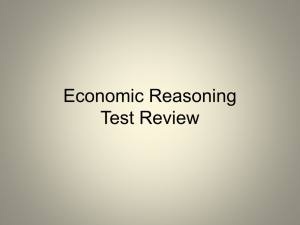 Economic Reasoning Test Review