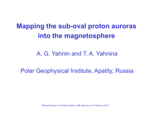 Mapping the sub-oval proton auroras into the magnetosphere