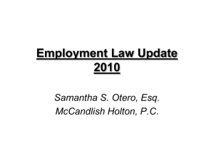 Employment Law Update 2010