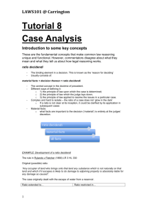 LAWS101 @ Carrington Tutorial 8 Case Analysis