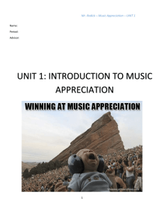 UNIT 1 packet music appreciation
