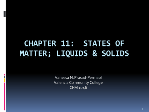 Chapter 10: Liquids, Solids, and Phase Changes