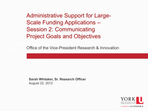 Administrative Support for Large-Scale Funding