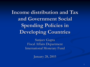 Income distribution and Tax and Government Social Spending