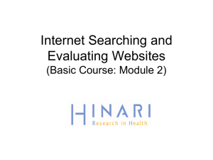 Internet Searching (module 1.2)