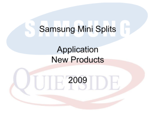 2009 Samsung Mini Splits Introduction Guide With Audio