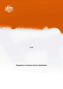 Draft regulatory investment test for distribution (RIT-D)