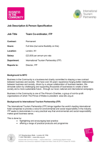 Job Description & Person Specification Job Title Team Co