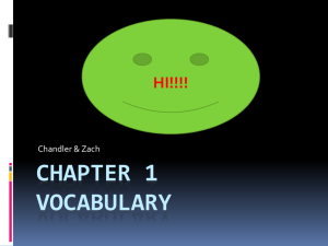 Chapter 1 vocabulary