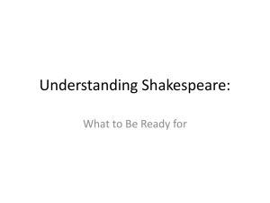 Understanding Shakespeare PowerPoint Notes
