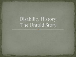 Disability History Powerpoint