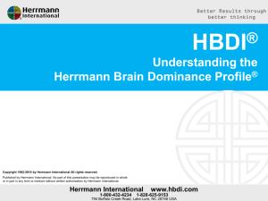 Understanding the HBDI
