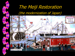 The Meiji Restoration (the modernization of Japan)