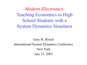 Modern Electronics: Teaching Economics to High School Students