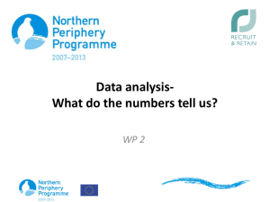 Data analysis- What do the numbers tell us? WP 2 The questions
