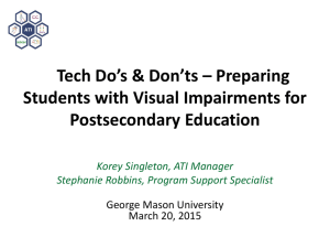 Tech Do's and Don'ts for Preparing Students with Visual Impairments