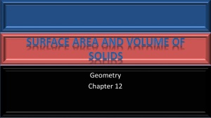 12 Surface Area and Volume of Solids