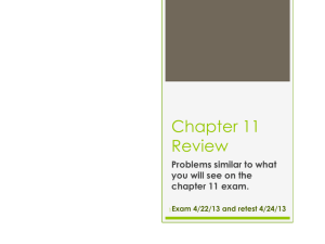 Chapter 11 Review