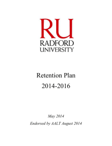 Retention Plan 2014-2016